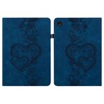 Per Lenovo Tab M10 Plus 10.6 3a generazione 2022 Custodia per tablet in pelle goffrata Love Hearts (blu scuro)