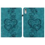 Per Lenovo Tab P11 Gen 2 Custodia per tablet in pelle goffrata Love Hearts (verde)