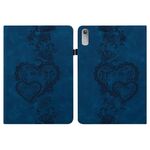 Per Lenovo Tab P11 Gen 2 Custodia per tablet in pelle goffrata Love Hearts (blu scuro)