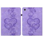 Per Lenovo Tab Plus Custodia per tablet in pelle goffrata Love Hearts (viola)