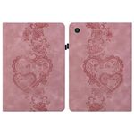 Per Lenovo Tab Plus Custodia per tablet in pelle goffrata Love Hearts (rosa)