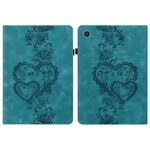 Per Lenovo Tab Plus Custodia per tablet in pelle goffrata Love Hearts (verde)