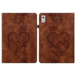 Per Lenovo Tab M9 Custodia per tablet in pelle goffrata Love Hearts (marrone)