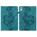 Per Lenovo Tab M9 Custodia per tablet in pelle goffrata Love Hearts (verde)