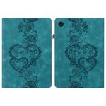 Per Lenovo Tab M10 3rd Gen Custodia per tablet in pelle goffrata Love Hearts (verde)