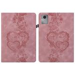 Per Lenovo Tab M11 / Xiaoxin Pad 11 2024 Custodia per tablet in pelle goffrata Love Hearts (rosa)