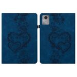 Per Lenovo Tab M11 / Xiaoxin Pad 11 2024 Custodia per tablet in pelle goffrata Love Hearts (blu scuro)