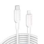 Cavo intrecciato di ricarica rapida ANKER MFi Type-C a 8 pin, colore: 0,9 m bianco