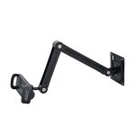 Supporto per tablet con braccio lungo articolato da parete, supporto per telefono regolabile con base staccabile (nero)