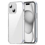 Custodia antiurto per iPhone 15 Plus in TPU ibrida per PC (trasparente)
