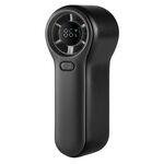 H02 HD - Mini ventilatore portatile ad alta velocità con display digitale (nero)