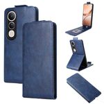 Custodia in pelle con chiusura magnetica verticale per vivo V50 Lite 5G con fibbia (blu)