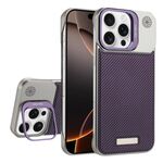 Custodia per telefono MagSafe per PC con supporto in fibra di carbonio senza cornice per iPhone 16 Pro (viola)