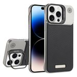 Custodia per telefono MagSafe per PC con supporto in fibra di carbonio senza cornice per iPhone 14 Pro (nero)