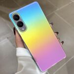 Custodia per telefono con sfumatura di colore satinato per Samsung Galaxy S25 Edge 5G (placcatura colorata)