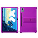 Custodia protettiva antiurto in silicone per tablet Lenovo Idea Tab Pro con supporto (viola)
