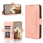 Custodia in pelle con texture di vitello effetto pelle di vitello per Infinix Note 50 4G / Note 50 Pro 4G (rosa)
