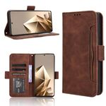 Custodia in pelle con texture di vitello effetto pelle di vitello per Infinix Note 50 4G / Note 50 Pro 4G (marrone)