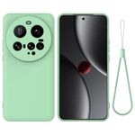 Custodia per telefono a copertura totale antiurto in silicone liquido color ultra solido per Xiaomi 15 (verde)
