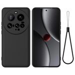 Custodia per telefono a copertura totale antiurto in silicone liquido color solido per Xiaomi 15 (nero)