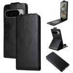 Custodia in pelle con chiusura magnetica verticale per Google Pixel 10 Pro XL 5G e fibbia (nera)
