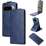 Custodia in pelle con chiusura magnetica verticale per Google Pixel 10 Pro XL 5G e fibbia (blu)
