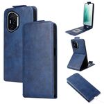 Custodia in pelle con chiusura magnetica verticale per Honor 400 (blu)
