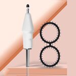 Per Xiaomi Smart Pen 2a generazione, punta di ricambio per penna a punta d'ago smorzata con 2 cerchi, cappuccio per punta della penna bianco