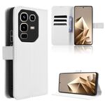Custodia in pelle con texture a diamante per Infinix Note 50 4G / Note 50 Pro 4G (bianca)