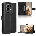 Custodia in pelle con texture a diamante per Infinix Note 50 4G / Note 50 Pro 4G (nera)