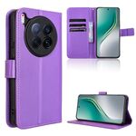 Custodia in pelle con texture a diamante per Tecno Camon 40 Premier 5G (viola)