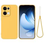 Custodia antiurto in silicone liquido color puro per OPPO Reno13 5G (giallo)