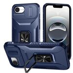 Custodia per telefono con supporto scorrevole Camshield per iPhone 16e (blu)
