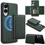 Custodia per telefono Magsafe con custodia RFID staccabile per Samsung Galaxy S25 Edge 5G LC.IMEEKE serie L5 (verde)