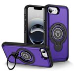Custodia magnetica con supporto ad anello per iPhone 16e (viola)