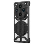Custodia per telefono MagSafe con supporto girevole in fibra di carbonio cava per vivo X100 Pro / X100s Pro (nera)