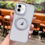 Custodia trasparente con supporto ad anello MagSafe per iPhone 16 (bianca)