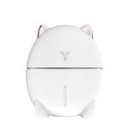 Umidificatore portatile a forma di gattini, mini USB, silenzioso, per casa, camera da letto, ufficio, scrivania (bianco)