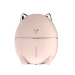 Umidificatore portatile a forma di gattini, mini USB, silenzioso, per casa, camera da letto, ufficio, scrivania (rosa)