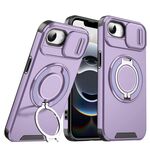 Custodia per telefono con supporto ad anello scorrevole Camshield per iPhone 16e (viola)