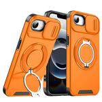 Custodia per telefono con supporto ad anello scorrevole Camshield per iPhone 16e (arancione)