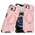 Custodia per telefono con supporto ad anello scorrevole Camshield per iPhone 16e (rosa)