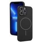 Custodia sottile in silicone liquido con foro sottile per iPhone 13 Pro (nero)