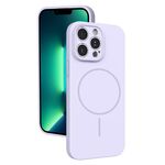 Custodia sottile in silicone liquido con foro sottile per iPhone 13 Pro Max (viola)