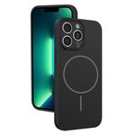 Custodia sottile in silicone liquido con foro sottile per iPhone 13 Pro Max (nero)