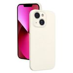 Custodia per telefono in silicone liquido con foro sottile per iPhone 13 (bianca)