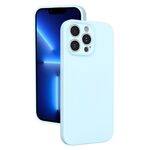 Custodia in silicone liquido con foro sottile per iPhone 13 Pro (blu Sierra)