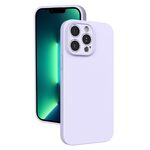 Custodia in silicone liquido con foro sottile per iPhone 13 Pro Max (viola)