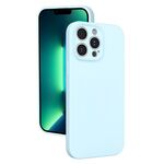 Custodia in silicone liquido con foro sottile per iPhone 13 Pro Max (blu Sierra)