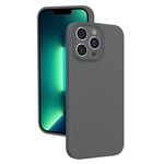 Custodia in silicone liquido con foro sottile per iPhone 13 Pro Max (grigio scuro)